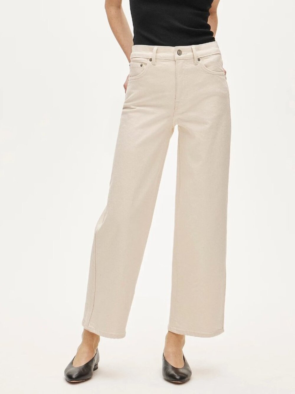 J. Crew Ecru Everyday Wide-Leg Jeans 25P NWT